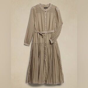 Banana republic pleated midi dress